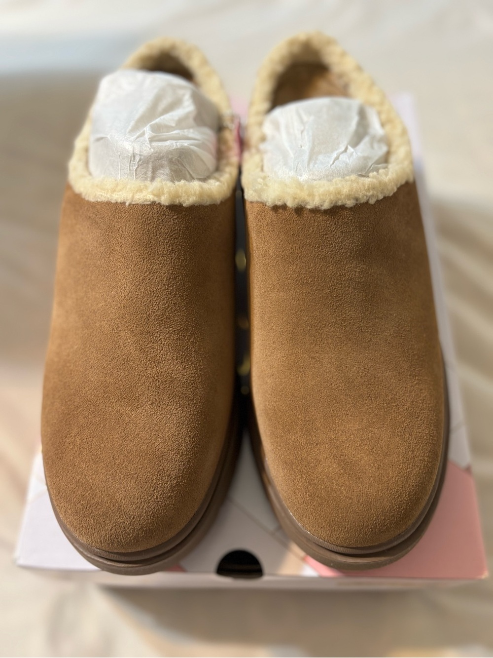 Skechers Women's Brown Suede Slip-On Clog with Faux Shearling
Size 10